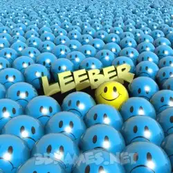 leeber in Special Smileys style - 3D name wallpaper