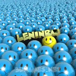 leninraj in Special Smileys style - 3D name wallpaper