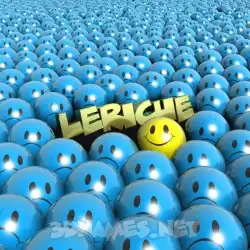 leriche in Special Smileys style - 3D name wallpaper