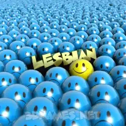 lesbian in Special Smileys style - 3D name wallpaper