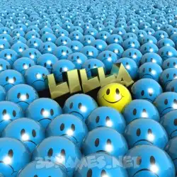 lilla in Special Smileys style - 3D name wallpaper