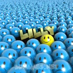 lilly in Special Smileys style - 3D name wallpaper