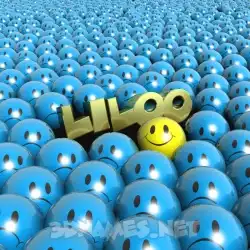 liloo in Special Smileys style - 3D name wallpaper