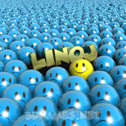 linoj in Special Smileys style - 3D name wallpaper