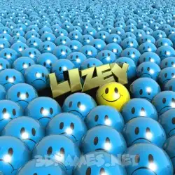 lizey in Special Smileys style - 3D name wallpaper