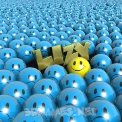 lizy in Special Smileys style - 3D name wallpaper