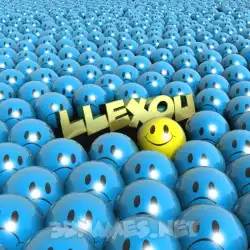 llexou in Special Smileys style - 3D name wallpaper