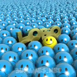 lobo in Special Smileys style - 3D name wallpaper