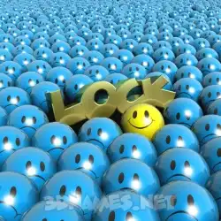 lock in Special Smileys style - 3D name wallpaper