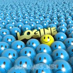 logine in Special Smileys style - 3D name wallpaper
