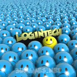 logintech in Special Smileys style - 3D name wallpaper