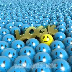 logk in Special Smileys style - 3D name wallpaper