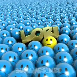 lori in Special Smileys style - 3D name wallpaper