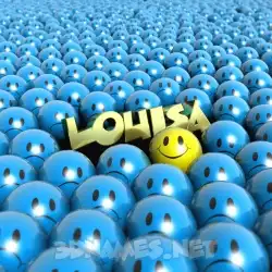 louisa in Special Smileys style - 3D name wallpaper