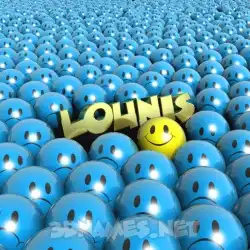 lounis in Special Smileys style - 3D name wallpaper