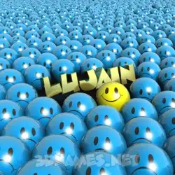 lujain in Special Smileys style - 3D name wallpaper
