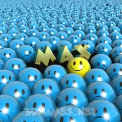 m a x in Special Smileys style - 3D name wallpaper