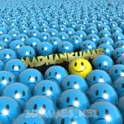madhankumar in Special Smileys style - 3D name wallpaper