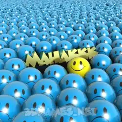 mahakkk in Special Smileys style - 3D name wallpaper
