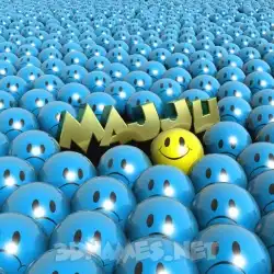 majju in Special Smileys style - 3D name wallpaper