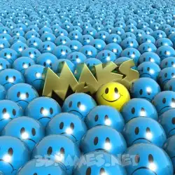 maks in Special Smileys style - 3D name wallpaper