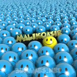 malikqasir in Special Smileys style - 3D name wallpaper