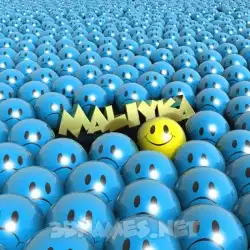 maliyka in Special Smileys style - 3D name wallpaper