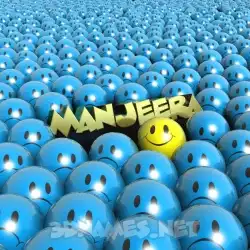 manjeera in Special Smileys style - 3D name wallpaper