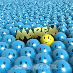 marem in Special Smileys style - 3D name wallpaper