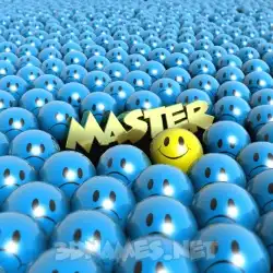 master in Special Smileys style - 3D name wallpaper
