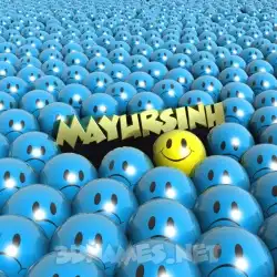 mayursinh in Special Smileys style - 3D name wallpaper