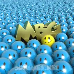 mbg in Special Smileys style - 3D name wallpaper