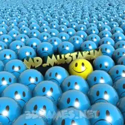 md.mustakim in Special Smileys style - 3D name wallpaper