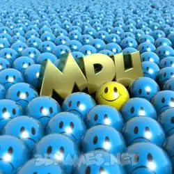 mdu in Special Smileys style - 3D name wallpaper