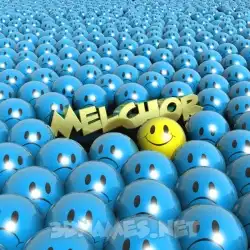 melchor in Special Smileys style - 3D name wallpaper