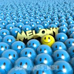 melony in Special Smileys style - 3D name wallpaper