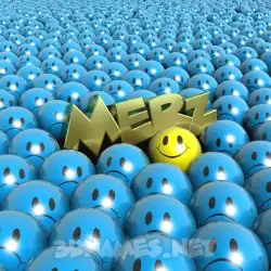 merz in Special Smileys style - 3D name wallpaper
