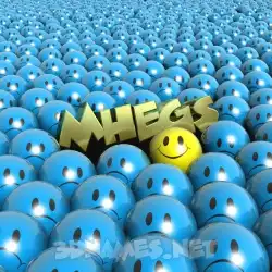 mhegs in Special Smileys style - 3D name wallpaper