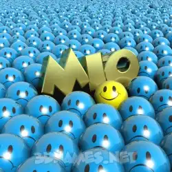 mio in Special Smileys style - 3D name wallpaper