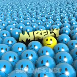 mirely in Special Smileys style - 3D name wallpaper