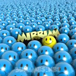 mirriam in Special Smileys style - 3D name wallpaper