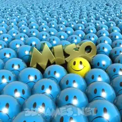 miso in Special Smileys style - 3D name wallpaper