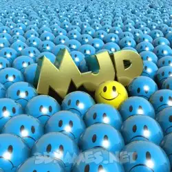mjd in Special Smileys style - 3D name wallpaper