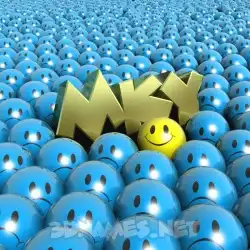 mky in Special Smileys style - 3D name wallpaper