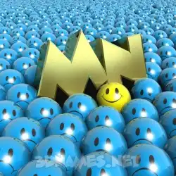 mn in Special Smileys style - 3D name wallpaper