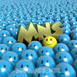 mns in Special Smileys style - 3D name wallpaper