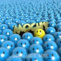 mochy in Special Smileys style - 3D name wallpaper