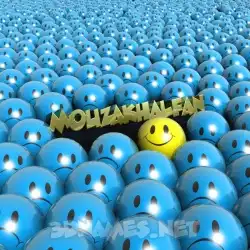 mouzakhalfan in Special Smileys style - 3D name wallpaper