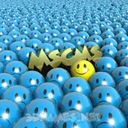 mscms in Special Smileys style - 3D name wallpaper