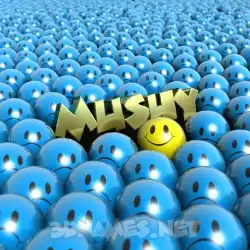 mushy in Special Smileys style - 3D name wallpaper